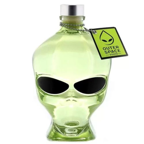 Outerspace Alien Head Vodka (zöld) 0,7l
