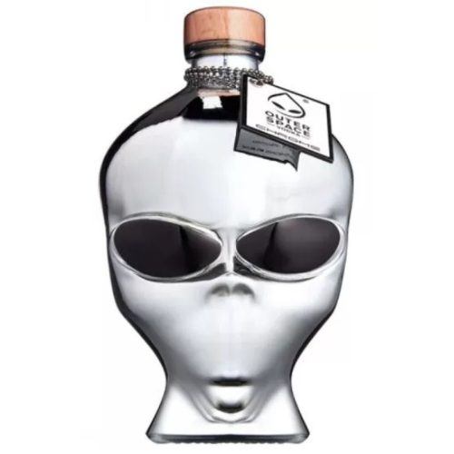 Outerspace Alien Head Vodka Chrome Edition 0,7l 