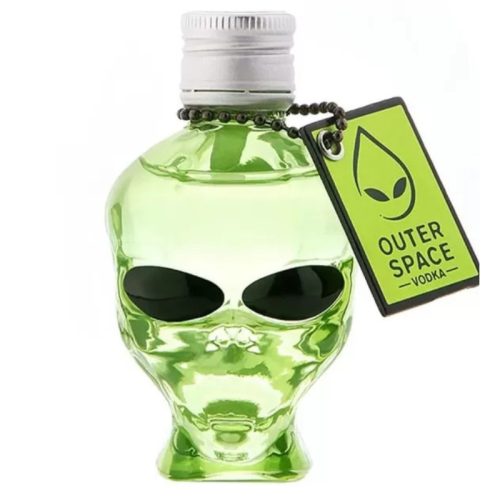 Outerspace Alien Head Vodka (zöld) 0,05l