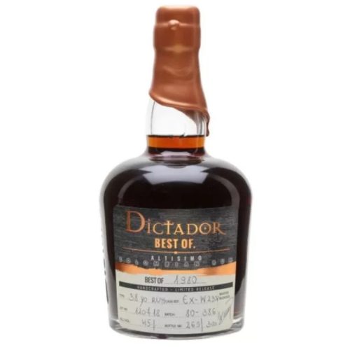 Dictador Rum The Best Of 1980. Apasionado 0,7l