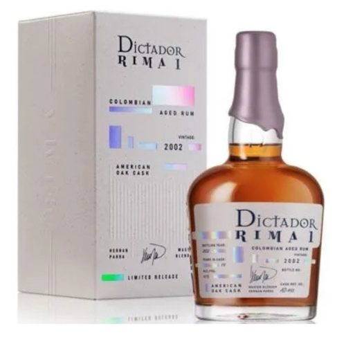 Dictador Rum Rima Vintage 2002. American Oak Cask 20 yrs Bottled: 2022. Limited Release 0,7l DD.