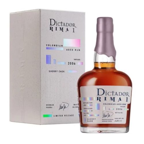 Dictador Rum Rima Vintage 2006. Sherry Cask 16 yrs Bottled: 2022. Limited Release 0,7l DD.