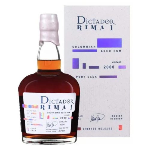Dictador Rum Rima Vintage 2000. Port Cask 22 yrs Bottled: 2022. Limited Release 0,7l DD.